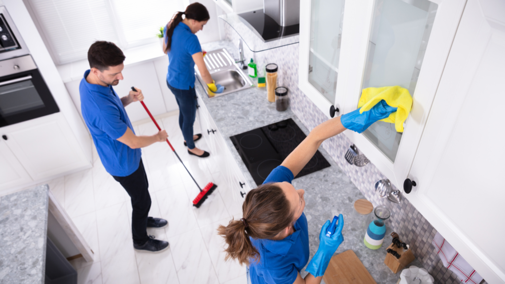 Professional cleaning team providing cleaning and linen services for holiday rental properties by Coastal Letting Group